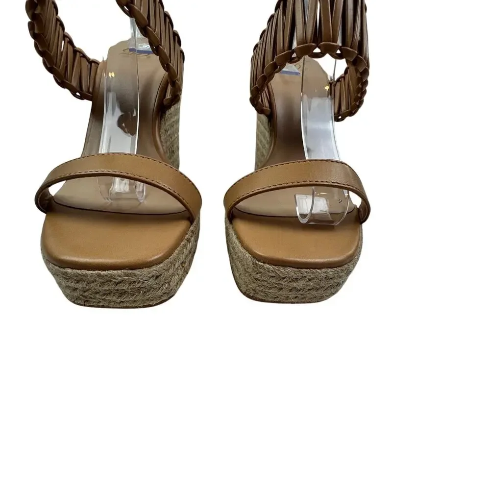 Delicious Boho Hippie Festival Natural Jute Espadrille Wedges Women's Size 9